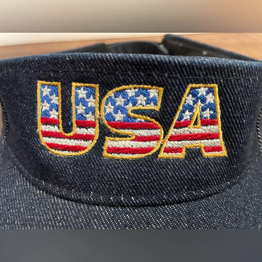 Denim USA Embroidered Visor - Navy Blue